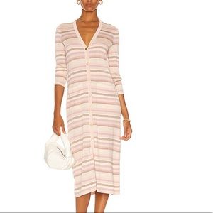 L'Agence Lulex Striped Dress Cardigan